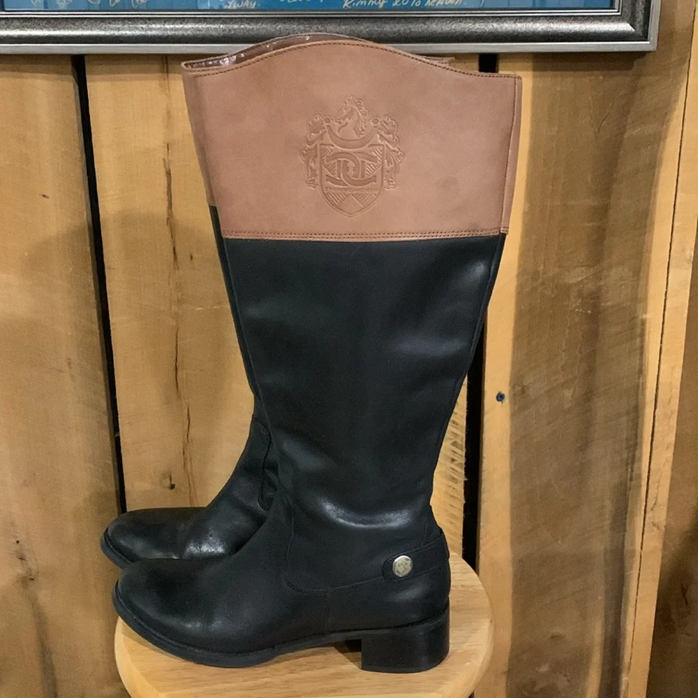 Etienne Aigner Wide Shaft Riding Boots - Picture 5 of 10